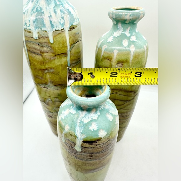 Apropos Home Collection Vase Pottery Decor Jugs, Set of 3, Earthy Organic tones - Picture 6 of 9